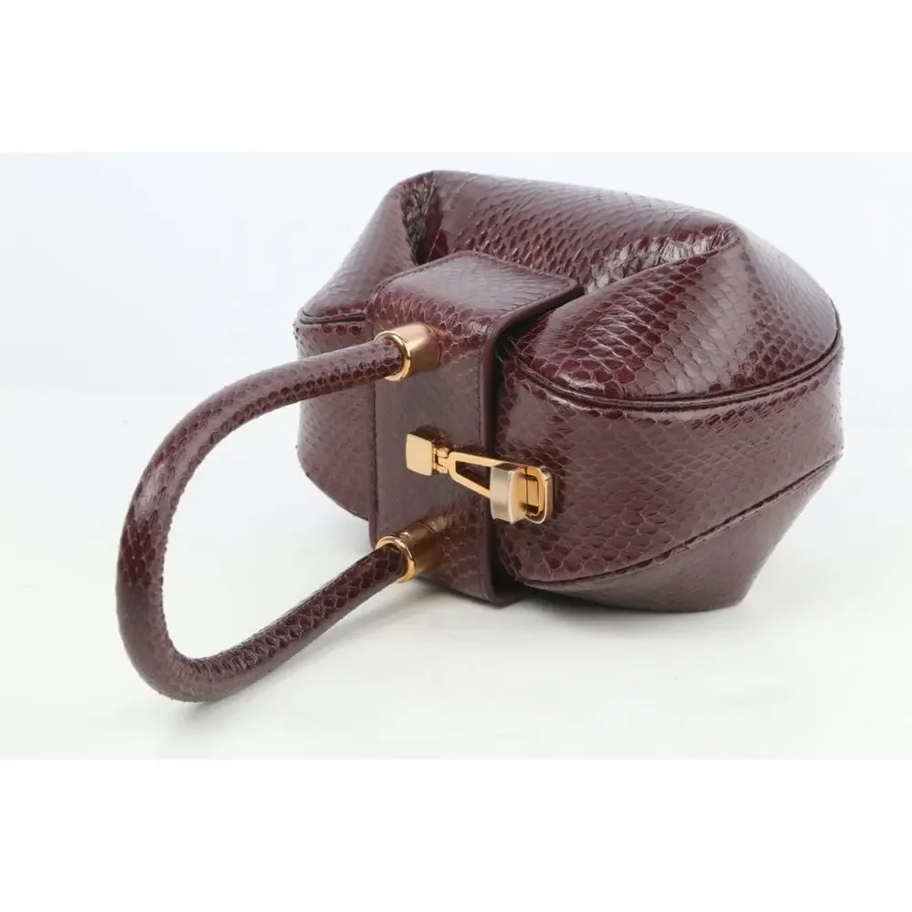 Gabriela Hearst Demi Bag Brown Snakeskin Leather Top Handle - Picture 10 of 16